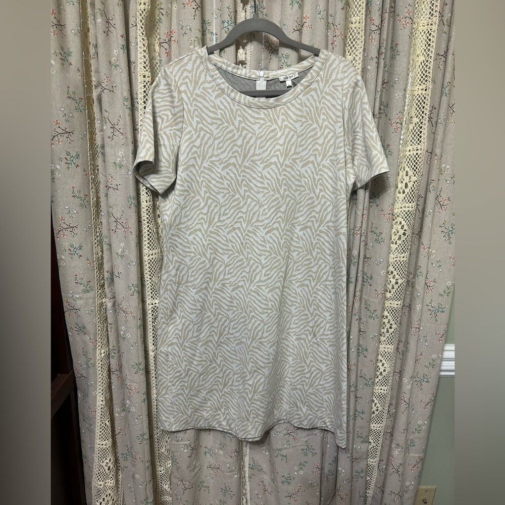 Tyler Boe The Morgan Dress Zebra Print Size Large NWT